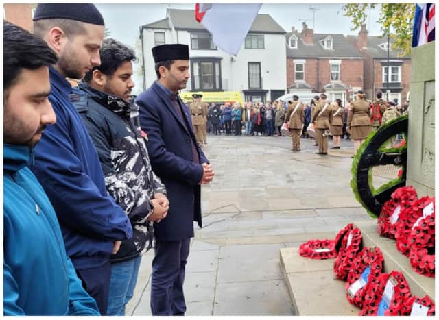 Doncaster Muslims raise Poppy Appeal funds and lay wreath on Remembrance Sunday