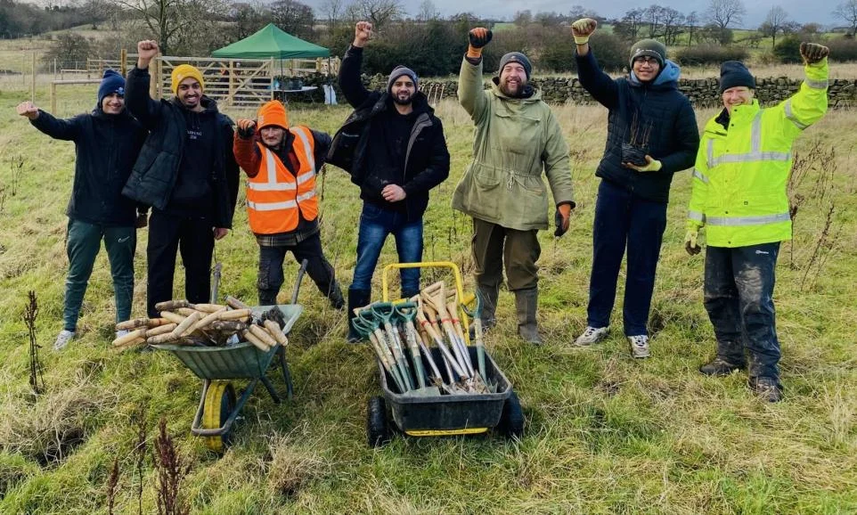 Keighley Ahmadiyya Muslim Youth Association in tree planting