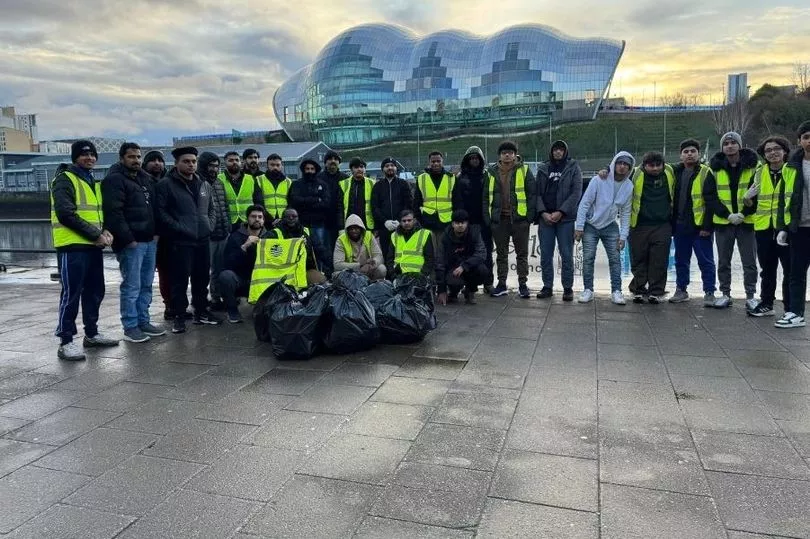 Muslim volunteers brave the cold to clean up Newcastle on New Year’s Day