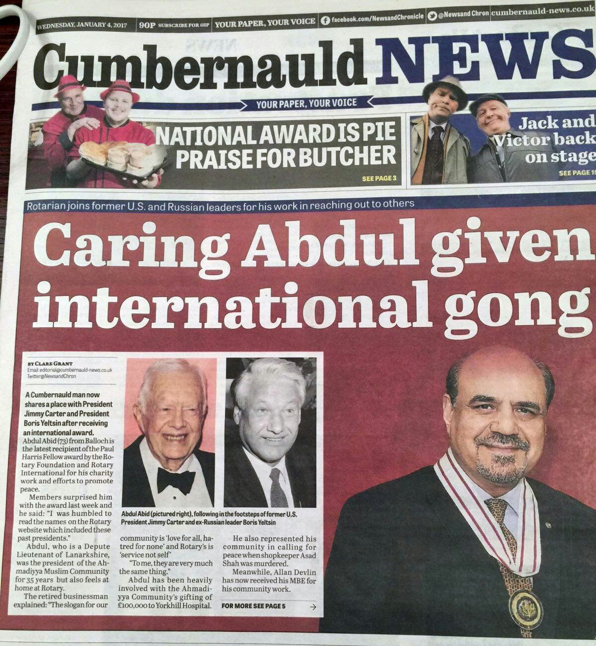 Caring Abdul given international gong