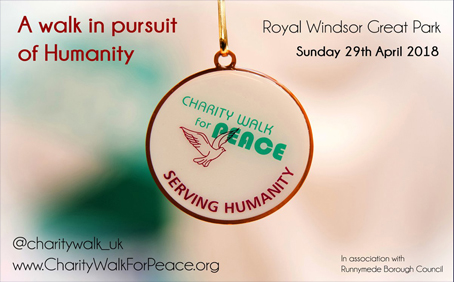 Walk for peace in Great Park will boost charities across the country